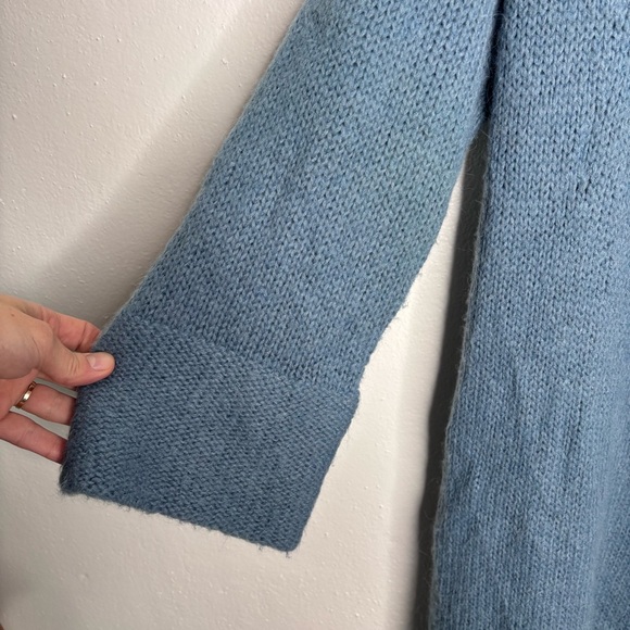 Soft Surroundings Telluride Topper Blue Heather Open Front Long Cardigan L EUC - Picture 7 of 11